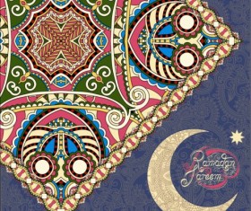 Muslim styles ramadan kareem background vector 05