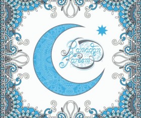 Muslim styles ramadan kareem background vector 08