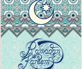 Muslim styles ramadan kareem background vector 09