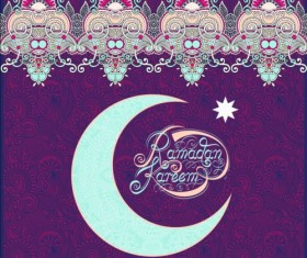 Muslim styles ramadan kareem background vector 11