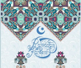 Muslim styles ramadan kareem background vector 14