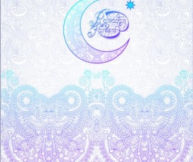 Muslim styles ramadan kareem background vector 15