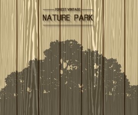 Nature park wooden background vector 01