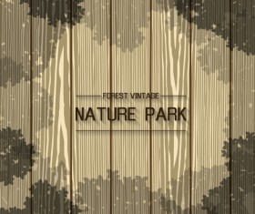 Nature park wooden background vector 03