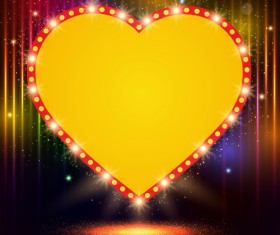 Neon label with shininy background vector 06