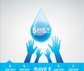 Now save water publicity template design 06