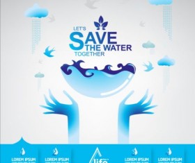 Now save water publicity template design 07