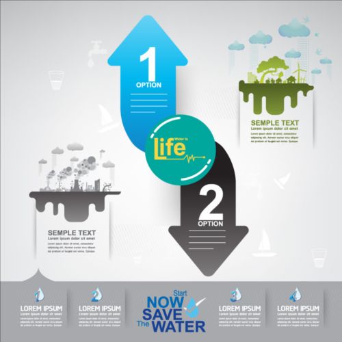 Now save water publicity template design 08
