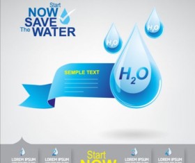 Now save water publicity template design 09