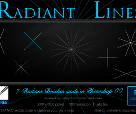 Radiant Lines photoshop brushes