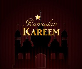 Ramadan kareem dark background vector 01