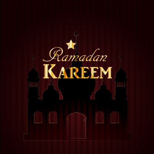 Ramadan kareem dark background vector 01