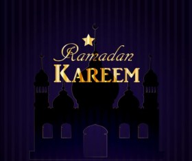 Ramadan kareem dark background vector 02