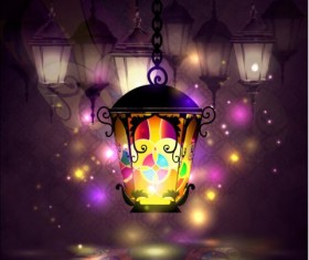 Ramadan kareem with beautiful lantern background 01