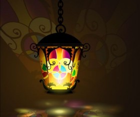 Ramadan kareem with beautiful lantern background 05
