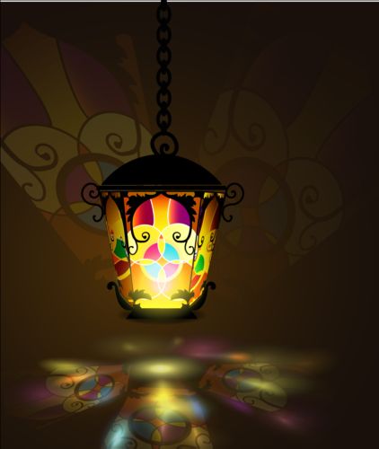 Ramadan kareem with beautiful lantern background 05