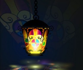 Ramadan kareem with beautiful lantern background 06