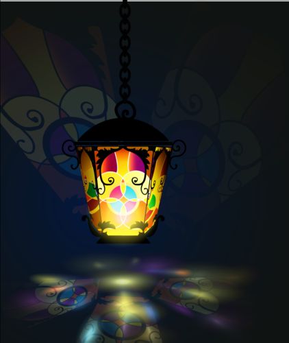 Ramadan kareem with beautiful lantern background 06
