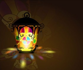 Ramadan kareem with beautiful lantern background 07