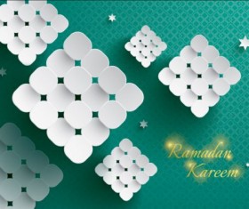 Ramadan ketupat paper decoration vector 05
