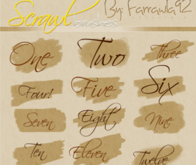 Scrawl brushes set