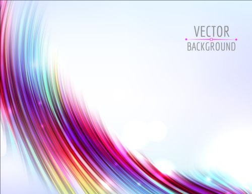 Shining abstract curves background illustration vector 04
