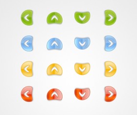 Shininy Navigation Arrows PSD Material