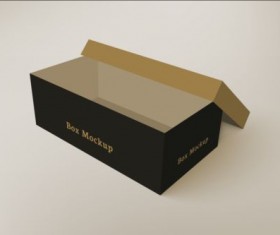 Shoes product packaging box vector design 02