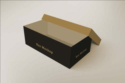 Shoes product packaging box vector design 02