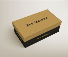 Shoes product packaging box vector design 03