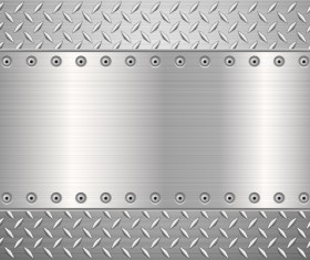 Silver metal plate background vector