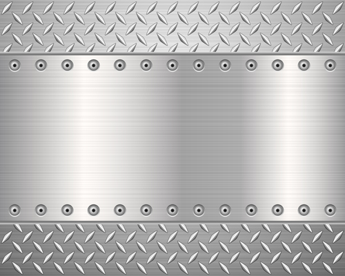 Silver metal plate background vector