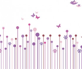 Simple floral vector background 02