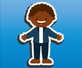 Student sticker material vector 04