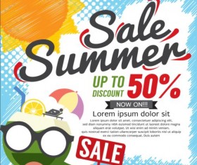 Summer big sale poster creative vector 03