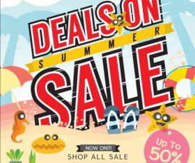 Summer big sale poster creative vector 05