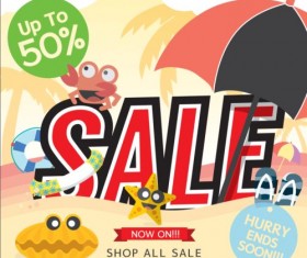 Summer big sale poster creative vector 07