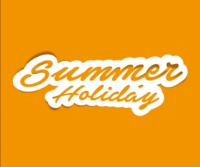 Summer holiday text logos design vector 01