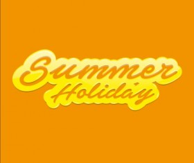 Summer holiday text logos design vector 02