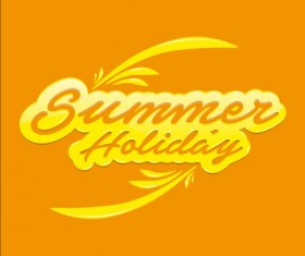 Summer holiday text logos design vector 03