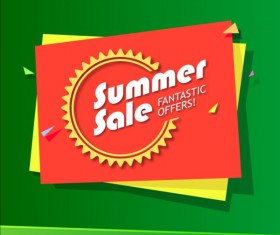 Summer sale background with colored peper vector