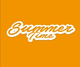 Summer time text logos design vector 01