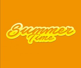 Summer time text logos design vector 03