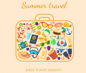 Summer travel vacation vector background 01