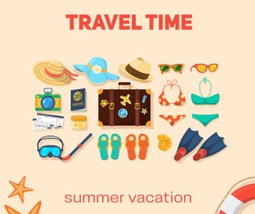 Summer travel vacation vector background 03