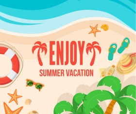 Summer travel vacation vector background 05
