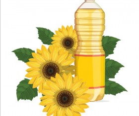 Sunflower seed oil vector material 02