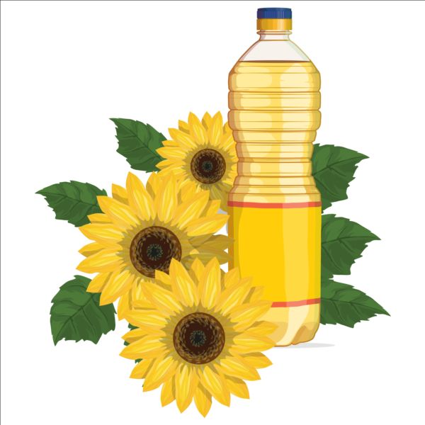 Sunflower seed oil vector material 02