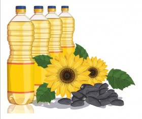 Sunflower seed oil vector material 04