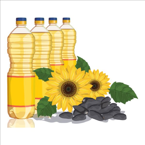 Sunflower seed oil vector material 04